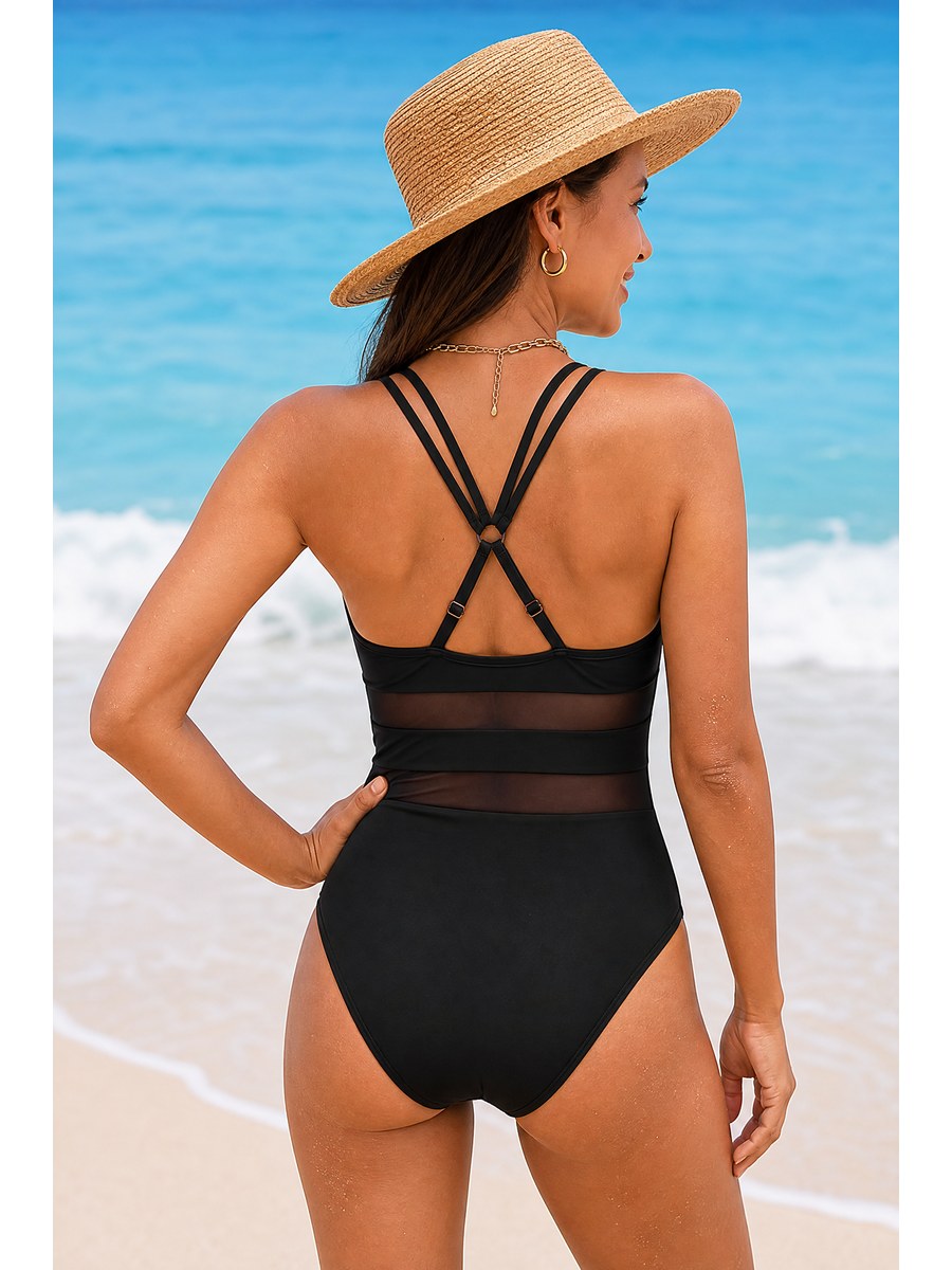 Midnight Mesh One-Piece back