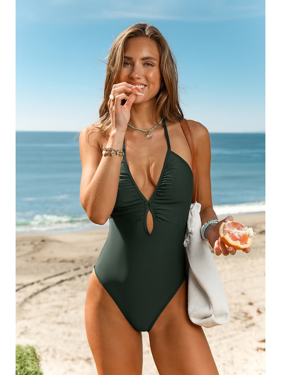 Emerald Keyhole One-Piece front