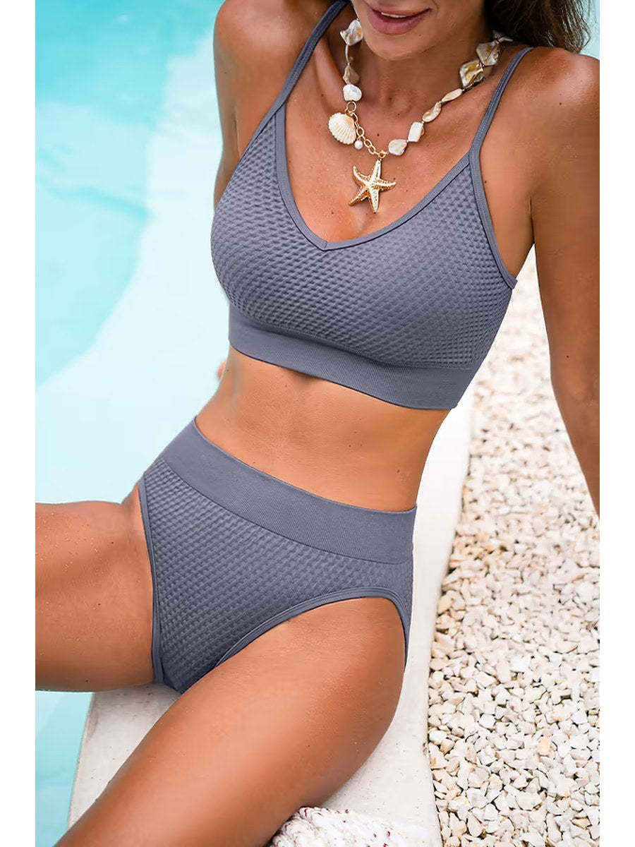 Pebble Cove High-Waisted Bikini front