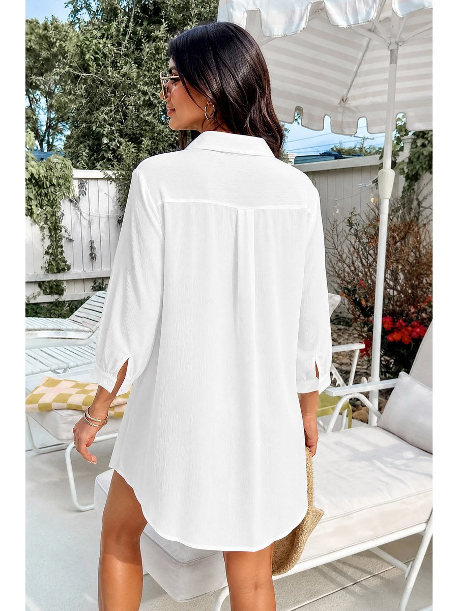 Coastal Breeze Shirt Dress back