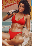 Havana Ribbed Triangle Bikini front