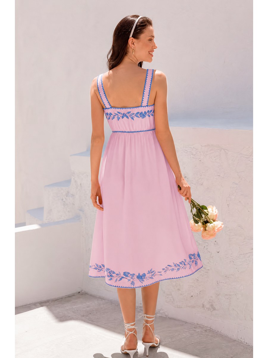 Santorini Floral Cover-Up back