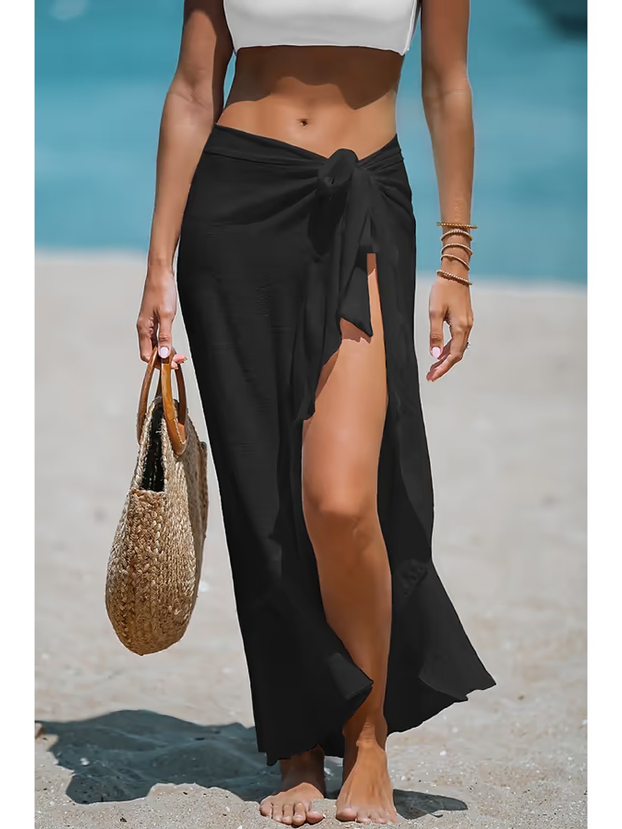 Midnight Wrap Cover-Up front