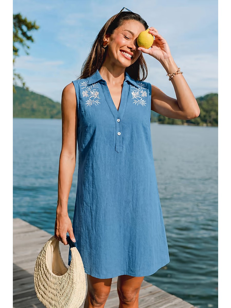 Capri Embroidered Cover-Up front