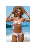 Ibiza Scalloped Floral Bikini - White (front)
