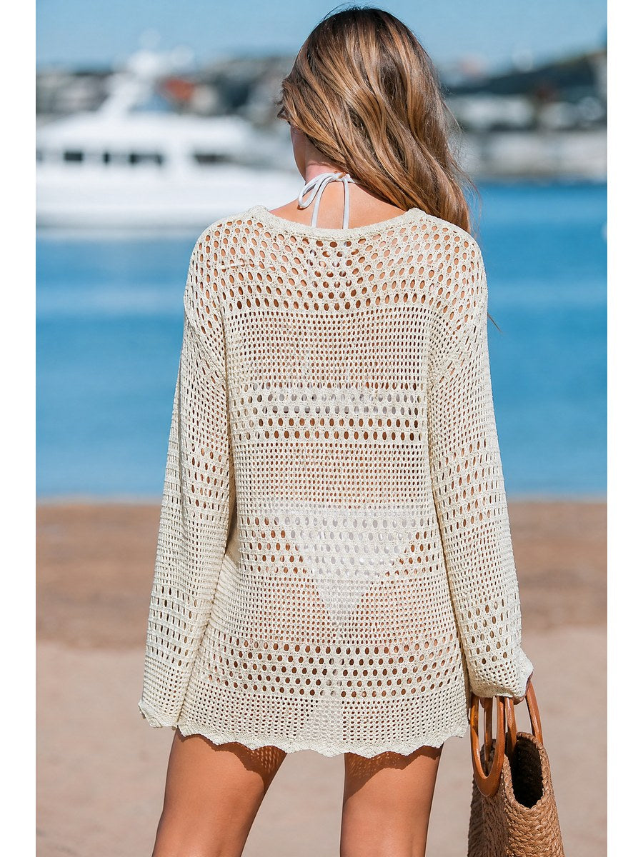 Tulum Crochet Cover-Up V back