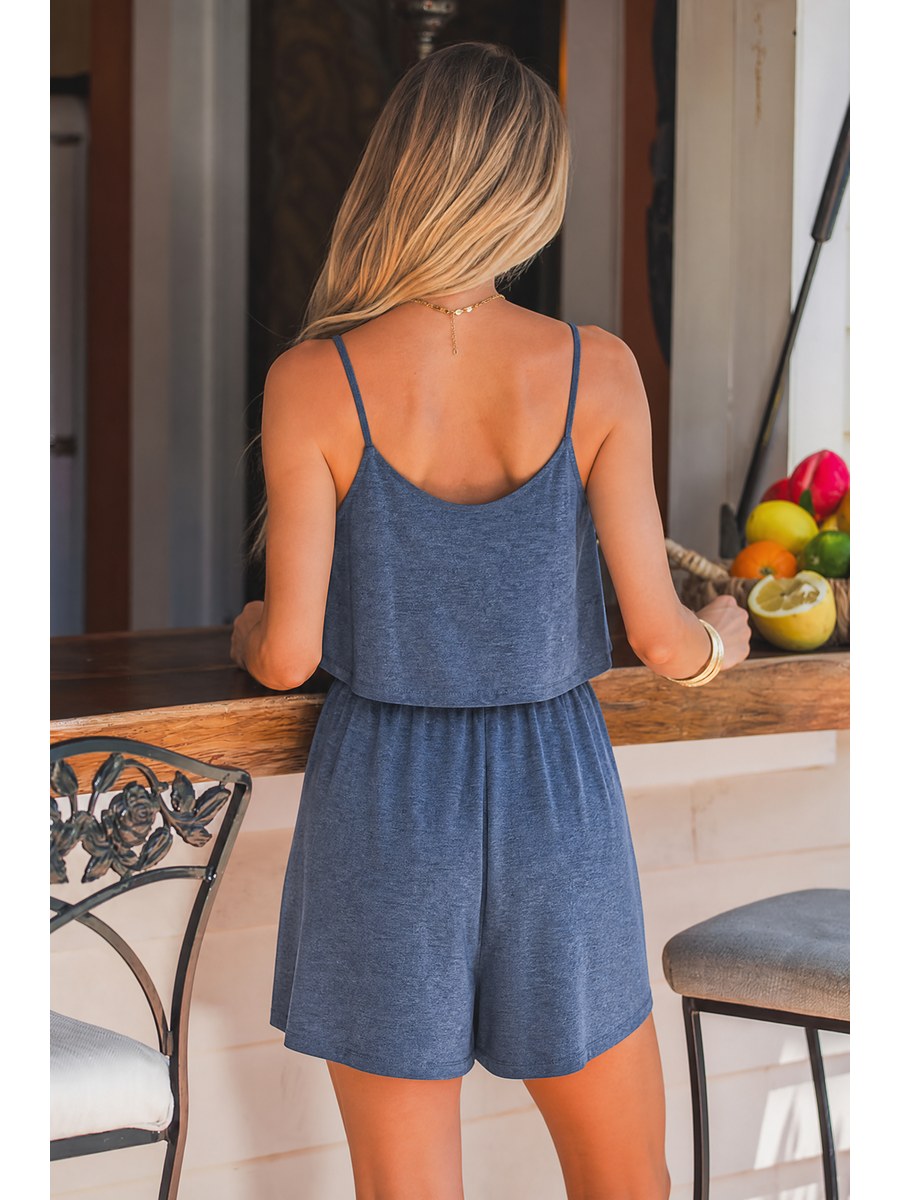 Catalina Ruffle Beach Jumpsuit back