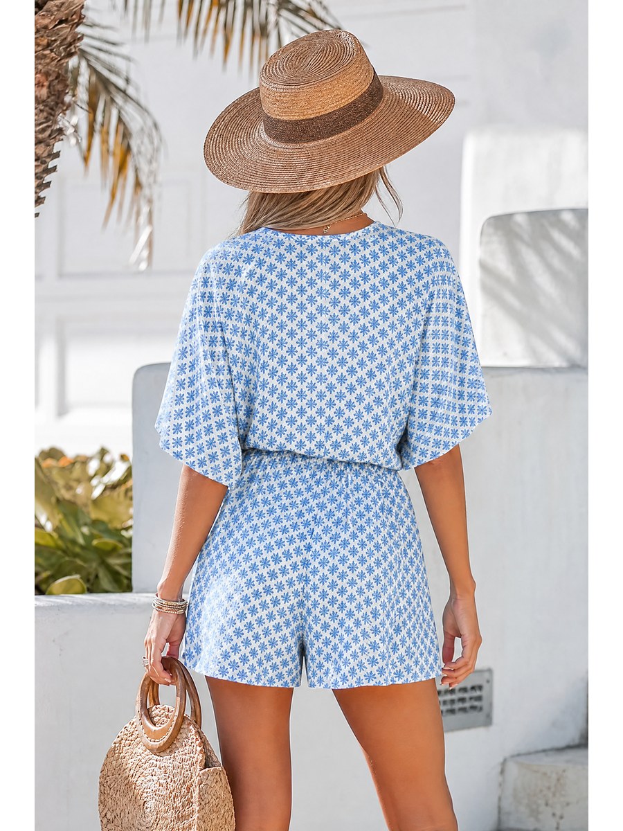 Mykonos Printed Beach Jumpsuit back