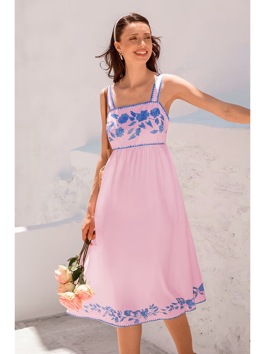 Santorini Floral Cover-Up front