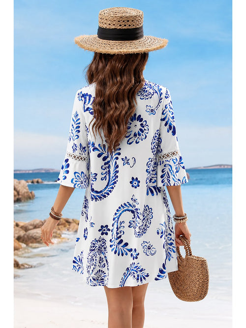 Aegean Floral Cover-Up back