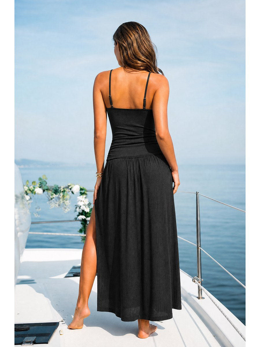 Onyx Breeze Cover-Up Dress back