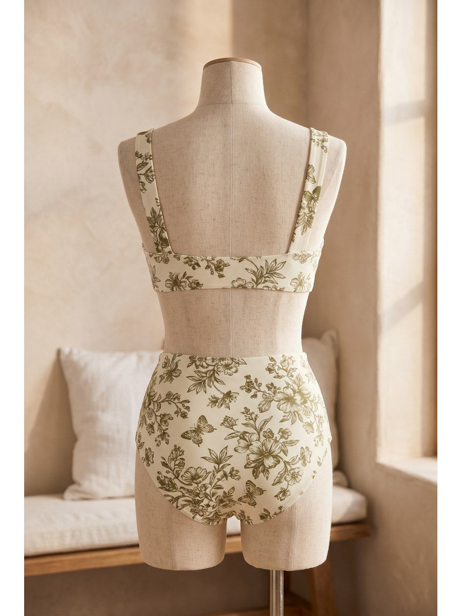 Verde Bloom High-Waisted Bikini back