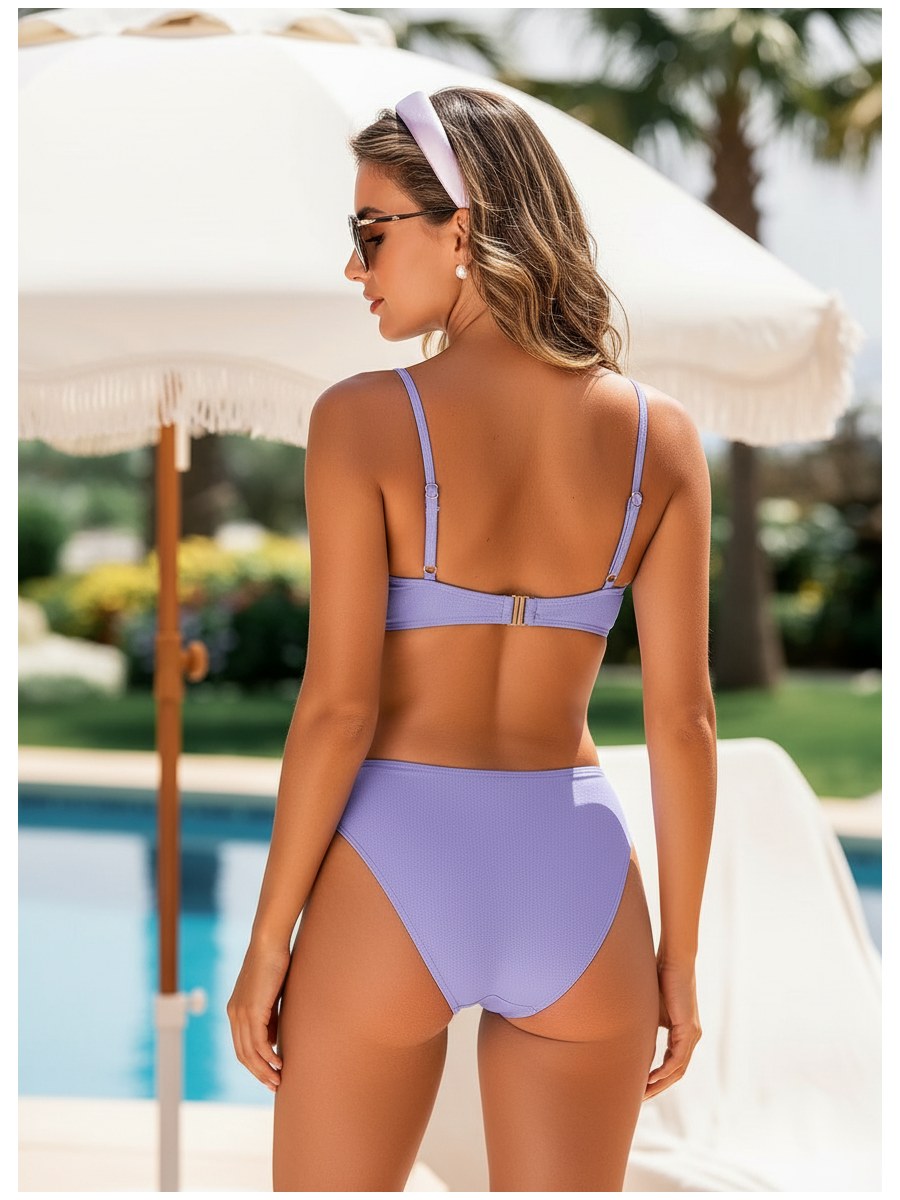 Provence Textured Underwire Bikini - Lavender (back)