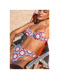 Light Capri Floral High-Waisted Set - Light Blue (front)
