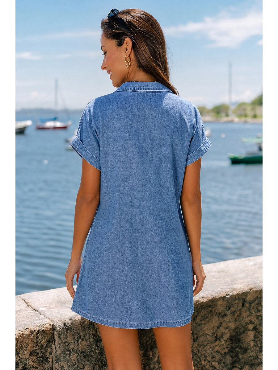 Riviera Denim Cover-Up Dress back