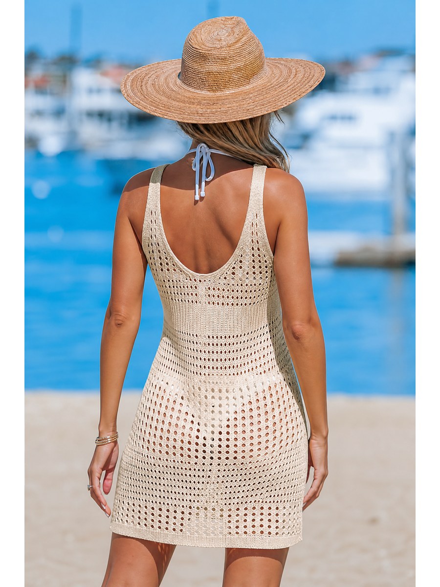 Tulum Crochet Cover-Up Dress back