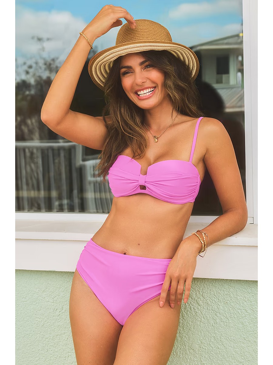 Flamingo High-Waisted Bikini front
