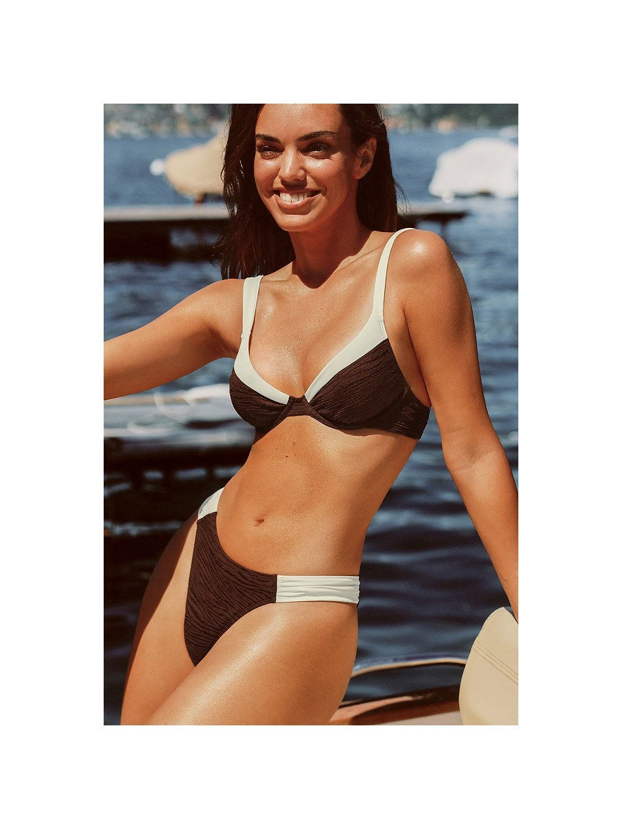 Monaco Underwire Bikini - Brown (front)