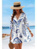 Aegean Floral Cover-Up front