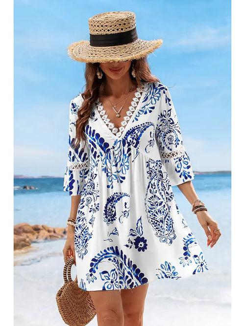 Aegean Floral Cover-Up front