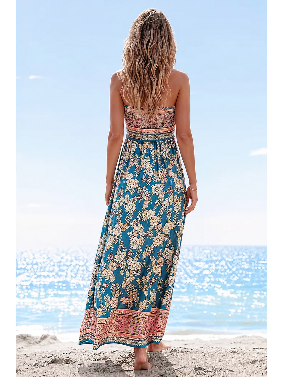 Oasis Floral Maxi Dress back
